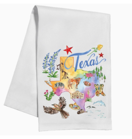 RosanneBeck Collections Texas Handpainted Icons Kitchen Towel