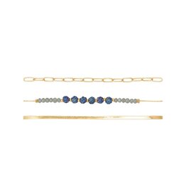 Big Metal LTD Carrol Pack of 3 Bracelets  -Navy Blue