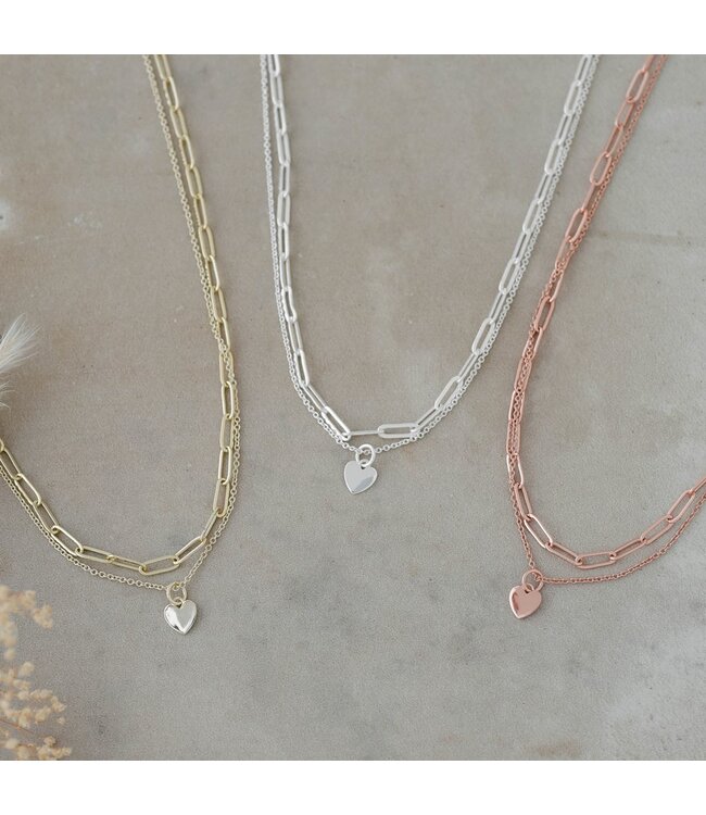 Glee Paperclip Heart Necklace