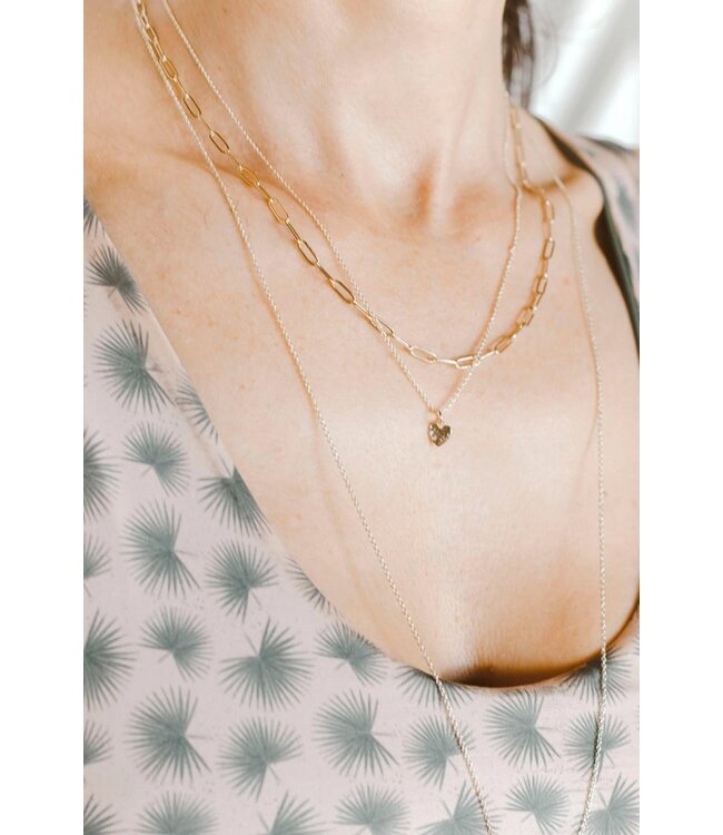 Glee Paperclip Heart Necklace