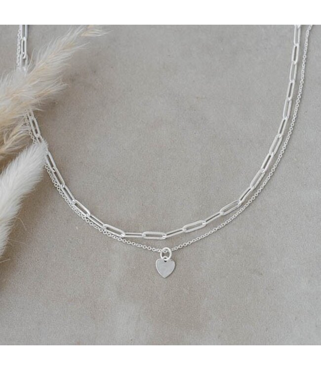 Glee Paperclip Heart Necklace