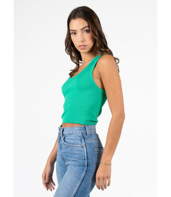 C'est Moi Bamboo Rib Deep Scoop Tank