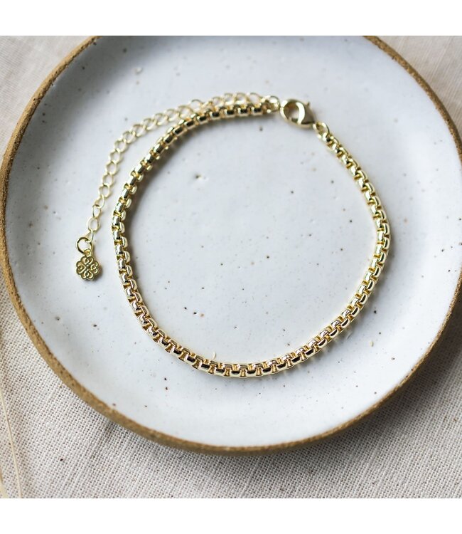 Glee cord bracelet (silver + gold)