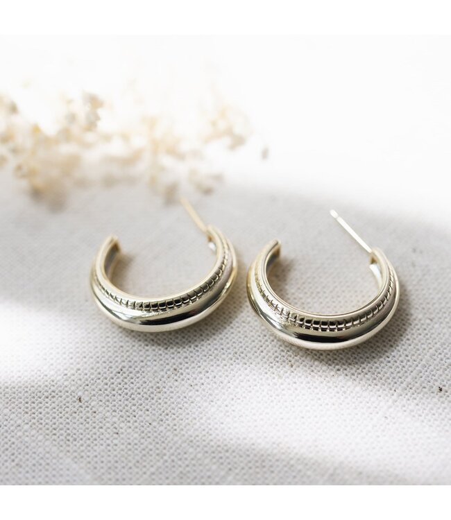 Glee Quirina Hoops (silver + gold)