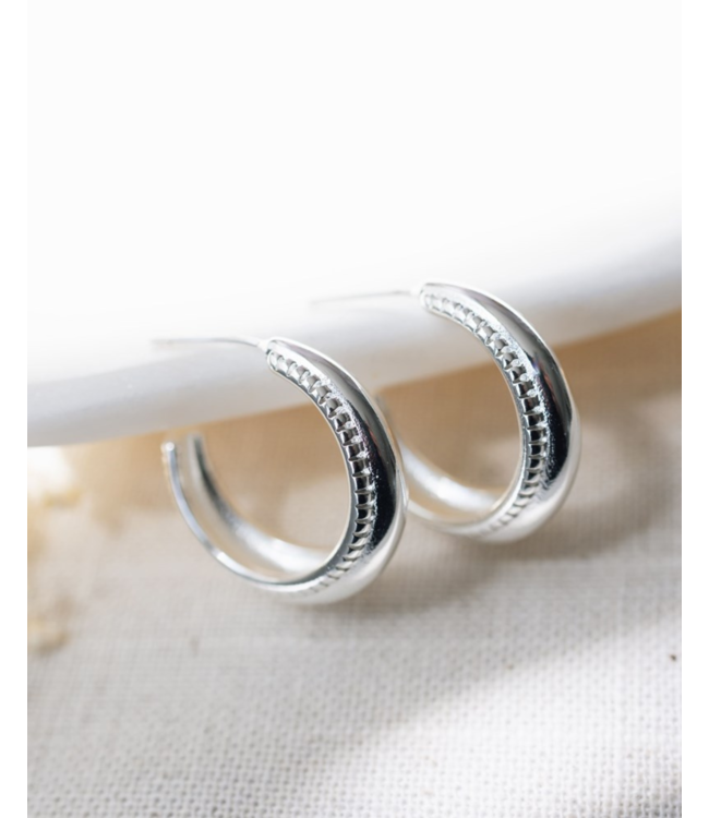 Glee Quirina Hoops (silver + gold)