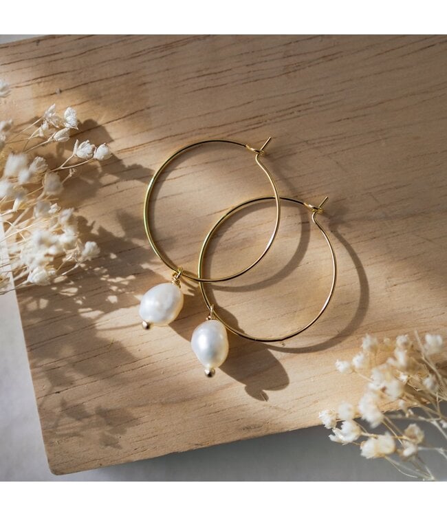 Glee Bellamy Pearl Hoops