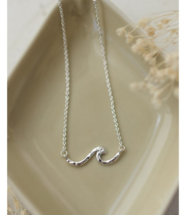 Glee Tiny Wave Necklace  *silver + gold
