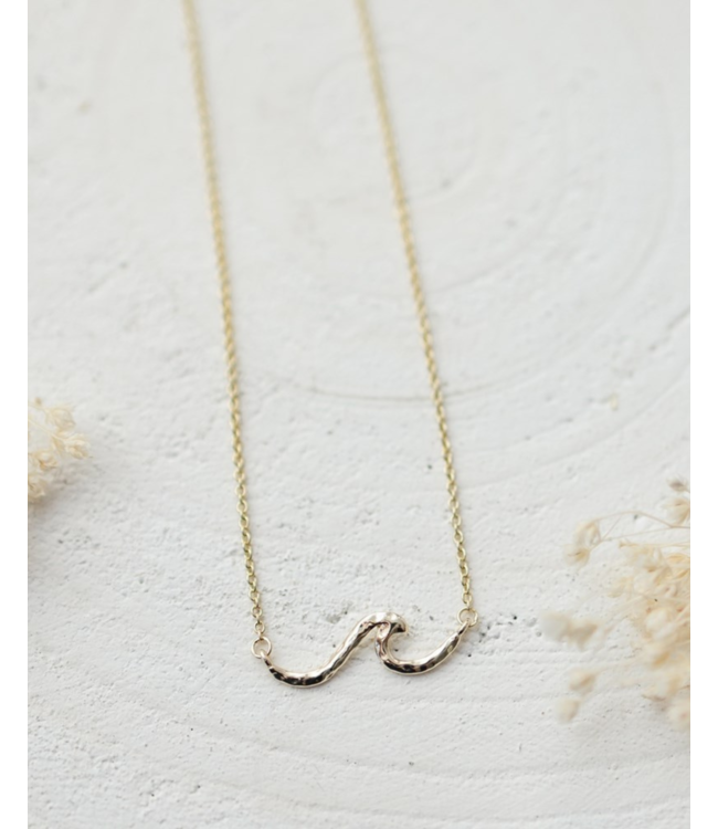 Glee Tiny Wave Necklace  *silver + gold