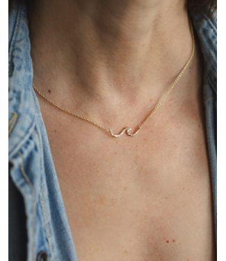 Glee Tiny Wave Necklace *silver + gold