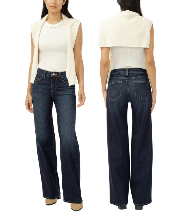 Silver Jeans Midrise Suki Wide Leg