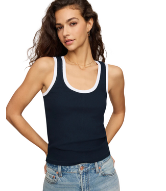 Z Supply Sirena Colour Block Tank (navy)