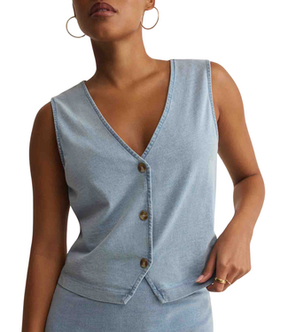 Z Supply Noelle Jersey Denim Top