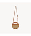 Pokoloko Round Leather Bag with Cane Accent