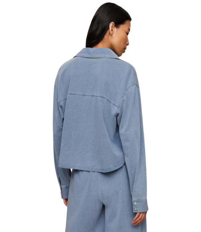 Z Supply Cropped Reece Denim Top