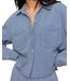Z Supply Cropped Reece Denim Top
