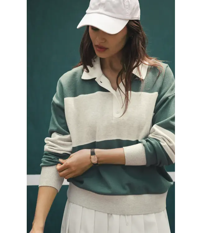 Z Supply Study Break Polo Sweatshirt