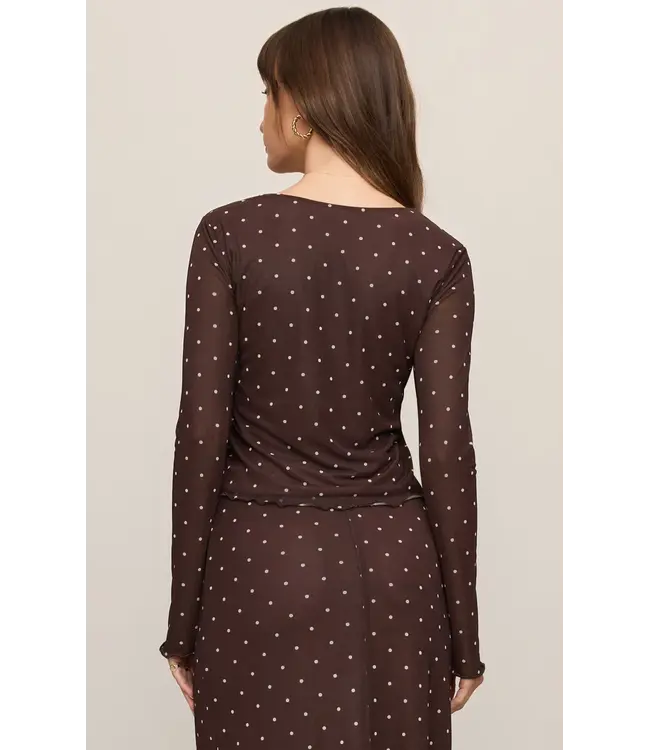 Z Supply Amara Polka Dot Mesh Top