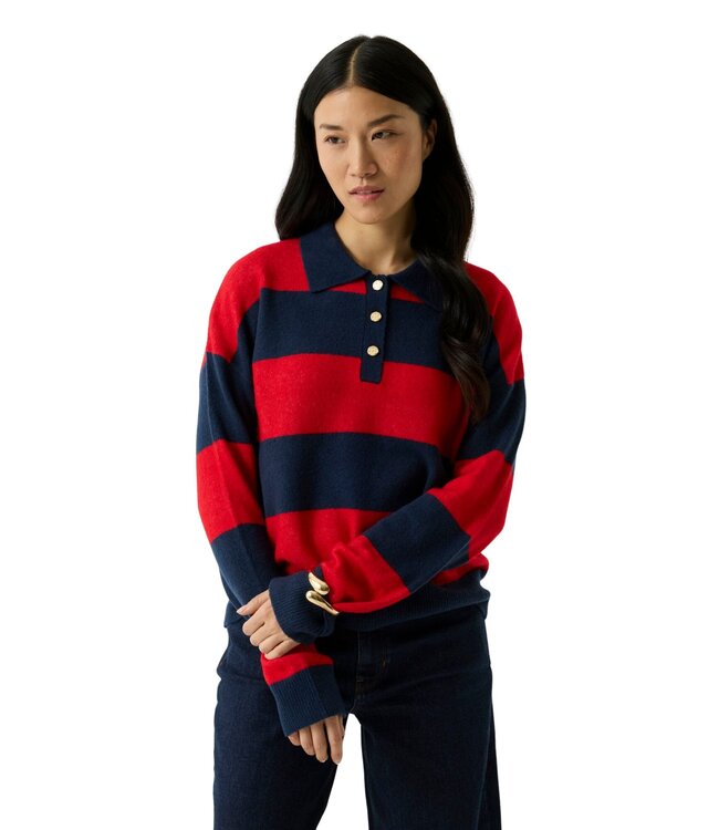 Garcia Striped Polo Sweater