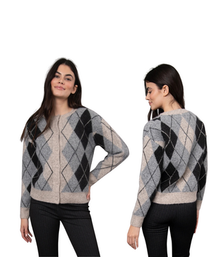 RD Style Argyle Cardigan