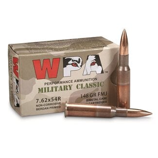 Wolf Wolf - 7.62x54R - 148gr FMJ Military Classic - 20ct