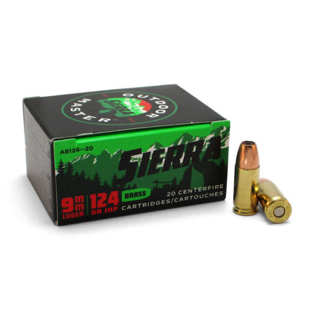 Sierra Ammo - 9mm - 124gr JHP - 20ct