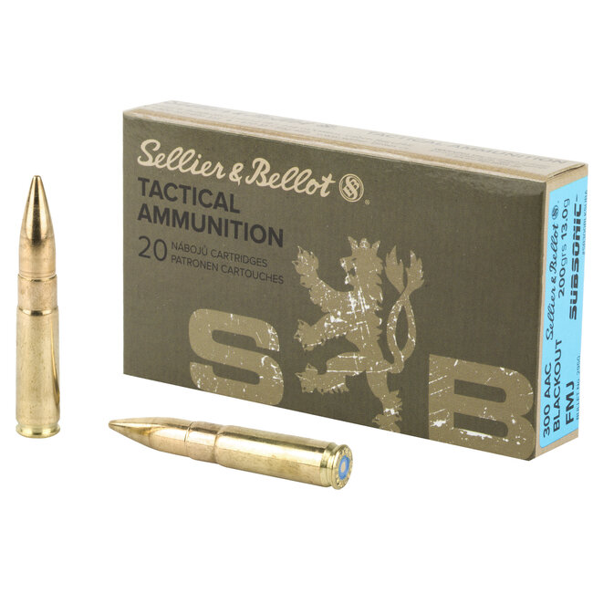Sellier & Bellot - 300 Blackout - 200gr FMJ Subsonic - 20ct