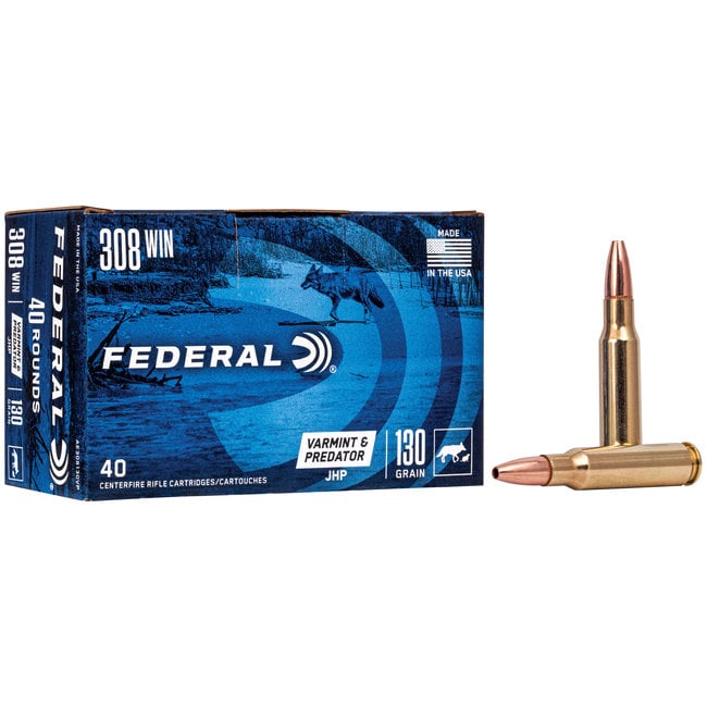 Federal - 308 Win - 130gr Varmint & Predator - 40rd