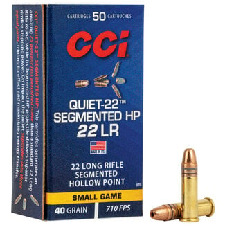 CCI CCI - 22LR - 40gr Quiet Segmented HP - 50rd