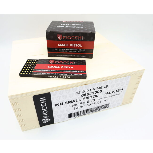 Fiocchi - Small Pistol Primers - 12,000ct