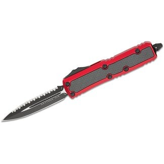 Microtech Microtech - UTX-85 - D/E - Signature Series Daytona Red w/ CF Inlay Black Full Serrated