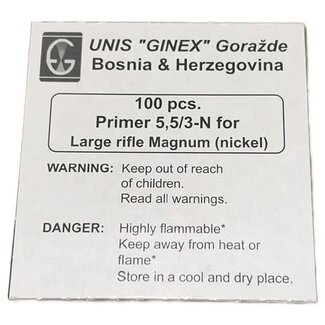 Ginex - Large Rifle Magnum Primers (Nickel) - 100ct