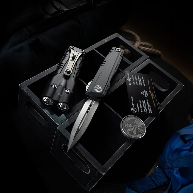 Microtech/Surefire - Luminary - D/E - Stiletto Pro II Collab Zero Play Stonewash Standard (One of 1000)