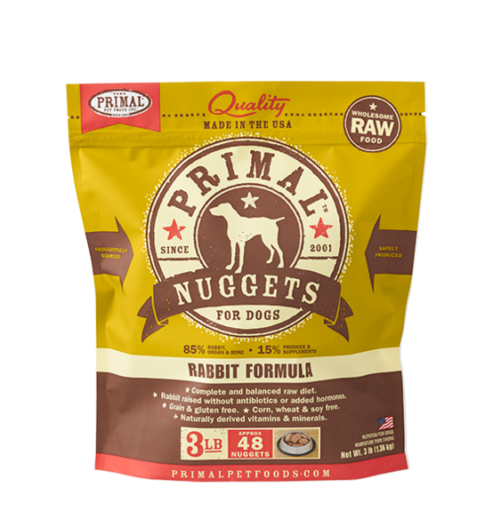 Primal Frozen Raw Dog Food Rabbit 