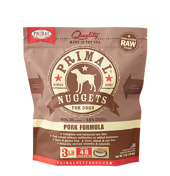 Primal Frozen Raw Dog Food Pork - Tailwaggers