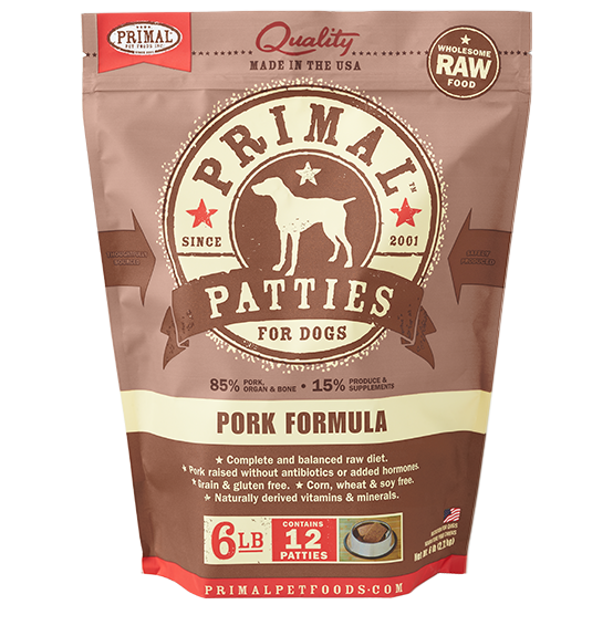 Primal Dog Food Frozen Raw Pork