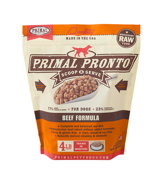 Primal Frozen Raw Dog Food Beef Tailwaggers