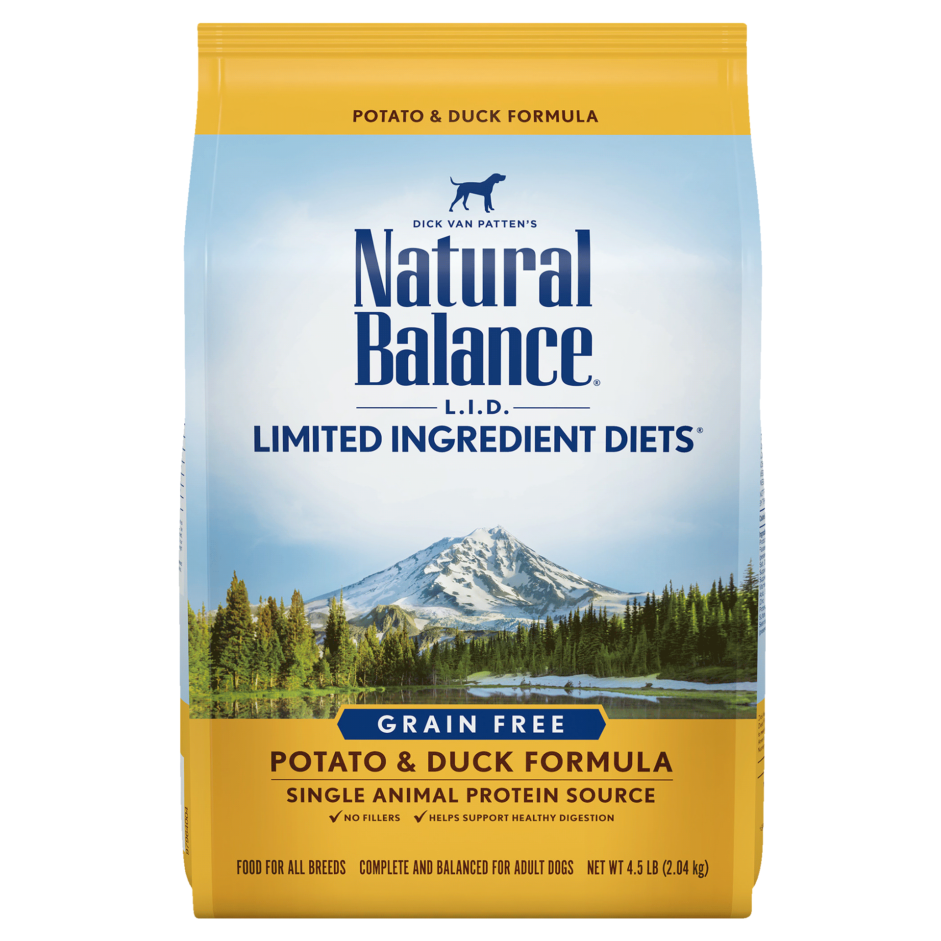 Natural Balance Kibble Grain Free Dog Food LID Duck