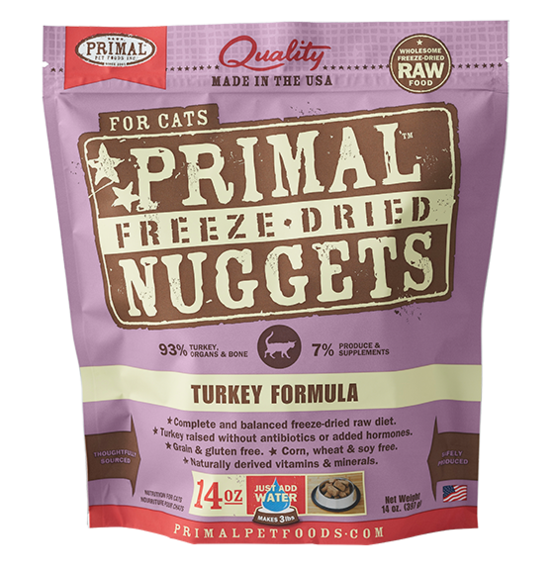 Primal Freeze Dried Cat Food Turkey 14oz