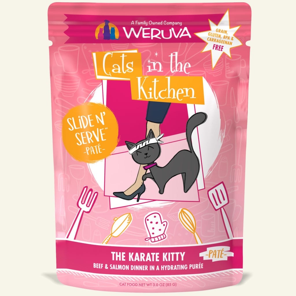 Weruva Cat Food Pouch Grain Free Slide N Serve The Karate Kitty Beef & Salmon