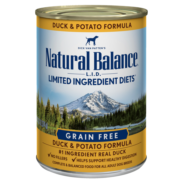 Natural Balance Dog Food Can Grain Free LID Duck