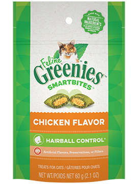 Greenies Cat Treat Healthy Indoor (Hairball) Chicken