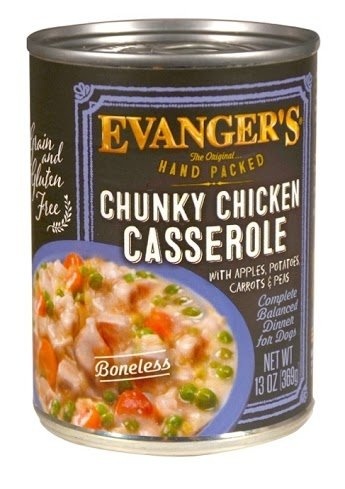 Evanger's Dog Food Can Hand Packed Grain Free Chicken Casserole