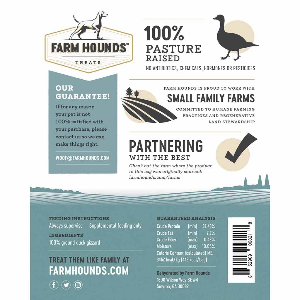 Farm Hounds Farm Hounds Duck Gizzard Sticks 4oz