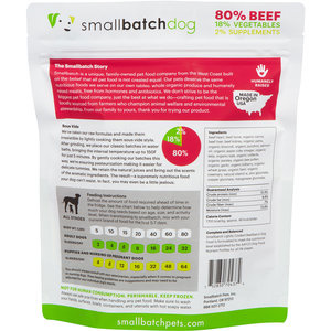 SmallBatch SmallBatch Frozen Dog Lightly Cooked Beef