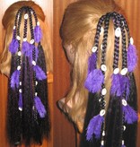 Gypsy Magician Hair Falls M feathers & cowries
