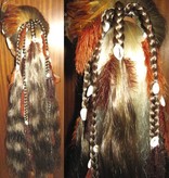 Gypsy Magician Hair Falls M feathers & cowries