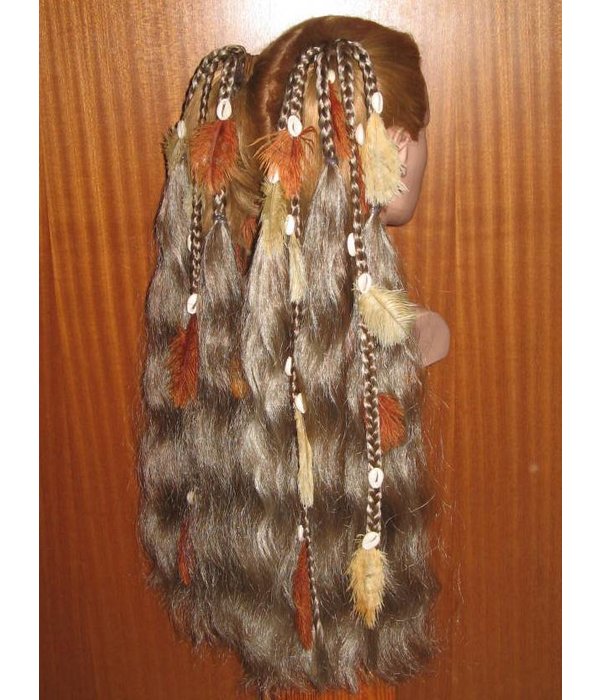 Hair fall pair Gypsy Magician M feathers & cowries