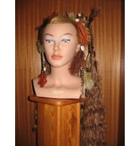 Hair fall pair Gypsy Magician M feathers & cowries