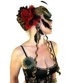 Feather Fascinator Red Passion Burlesque