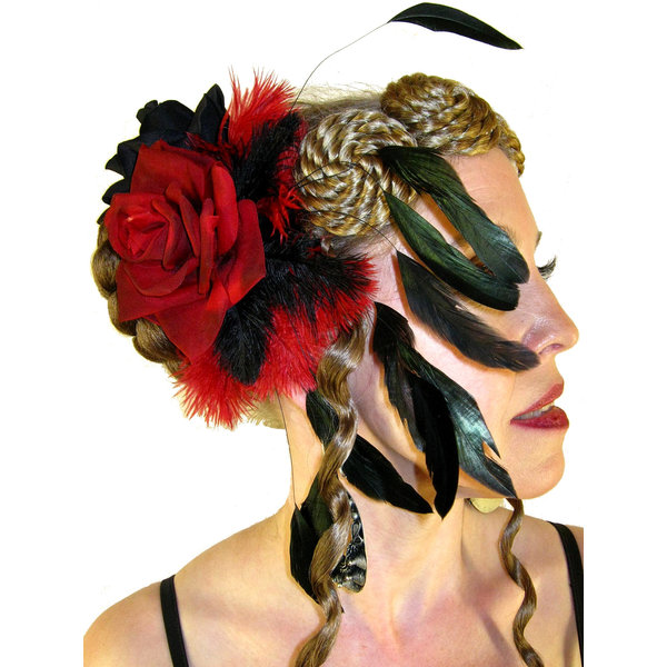 Fascinator Red Passion Burlesque